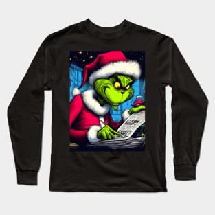 Whimsical Holidays: Grinch-Inspired Artwork and Festive Delights Long Sleeve T-Shirt